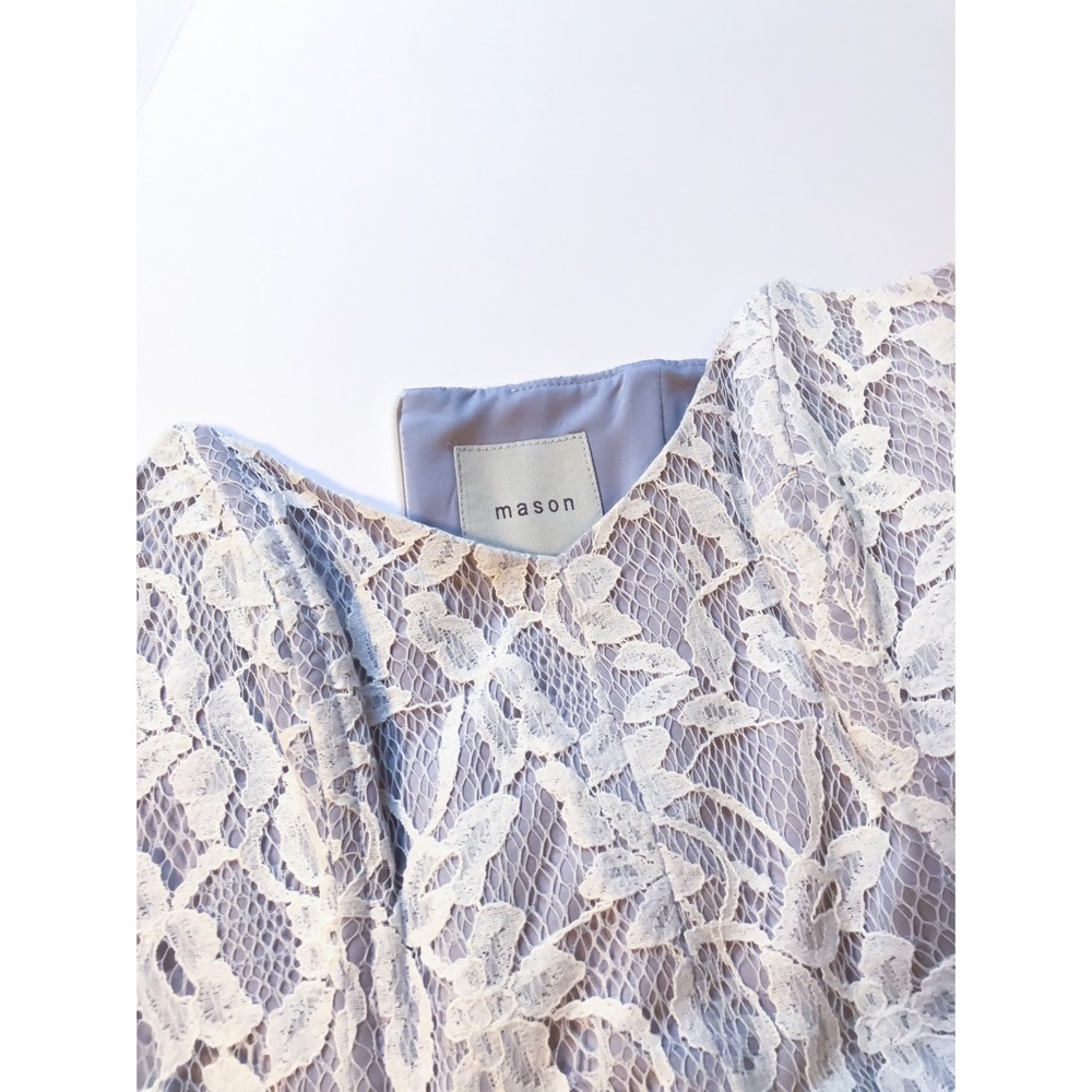 Mason By Michelle Mason Lace White Mini Dress
